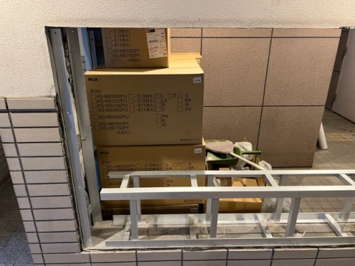 施工中下地つけ